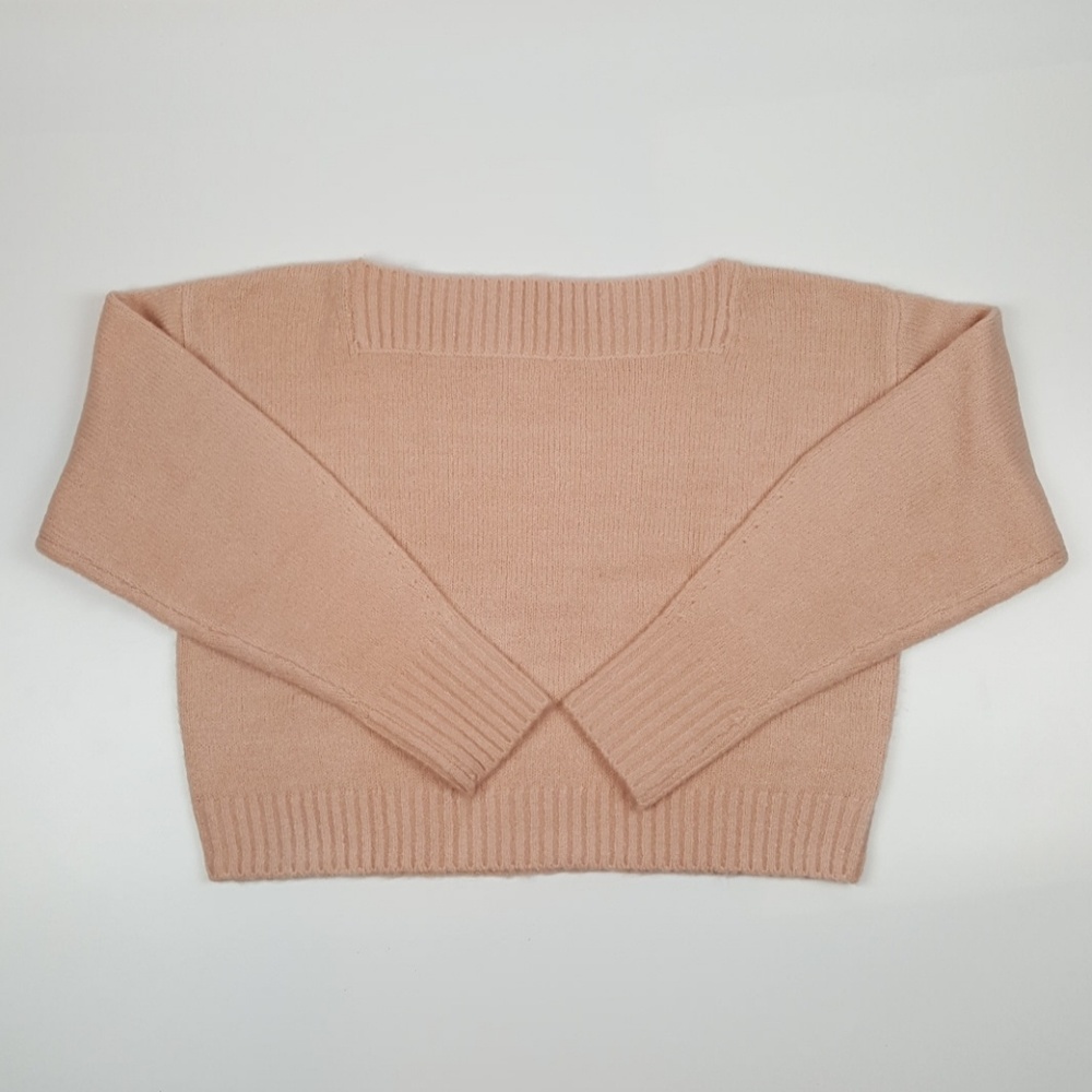 Blush Boat Neck Crop Top Sweater {O&O Clothing}